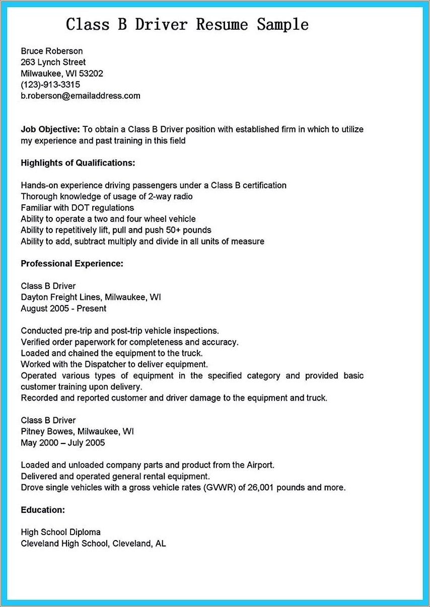 Truck Dispatcher Job Description For Resume