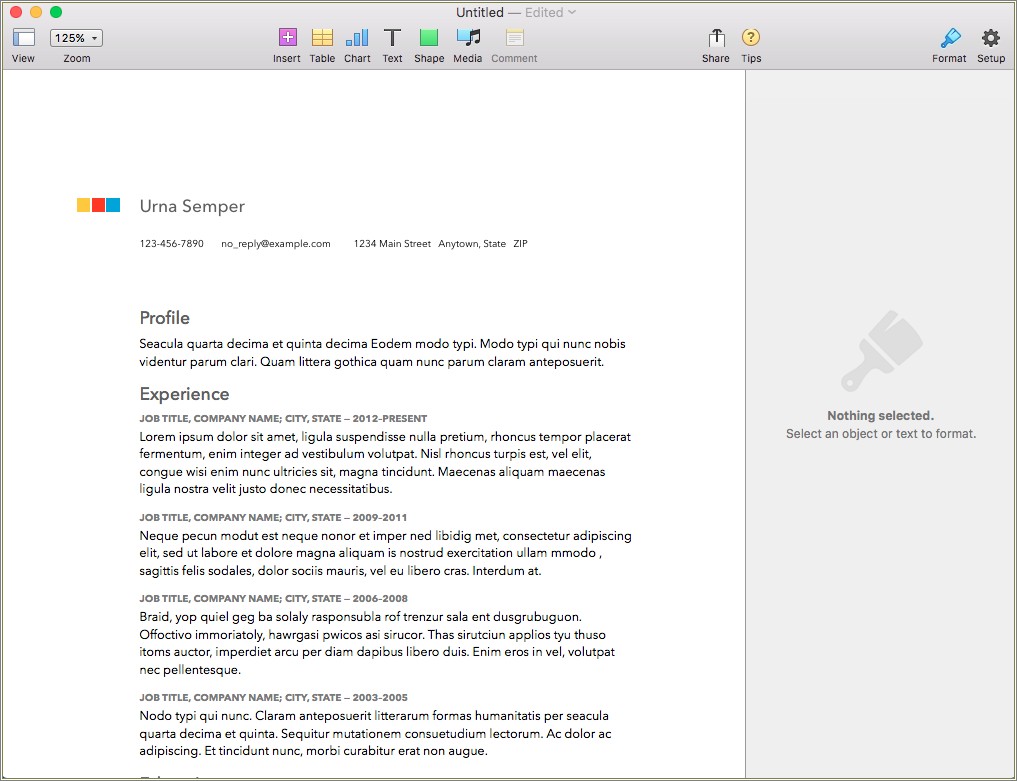 Trusted Free Resume Templates For Mac