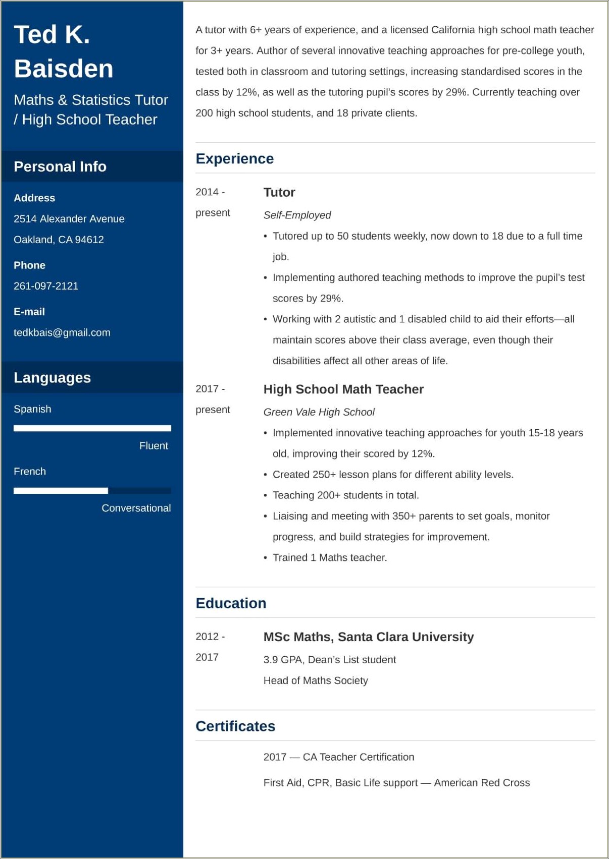 Tutor Job Description For Resume Trackid Sp 006