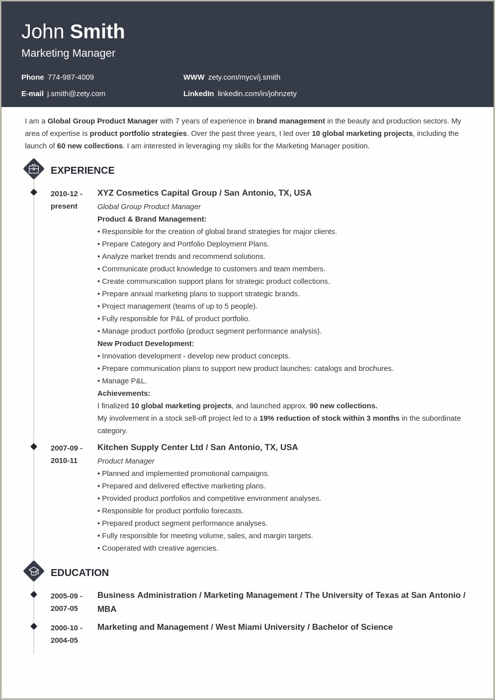 Type Education In A Resume Example