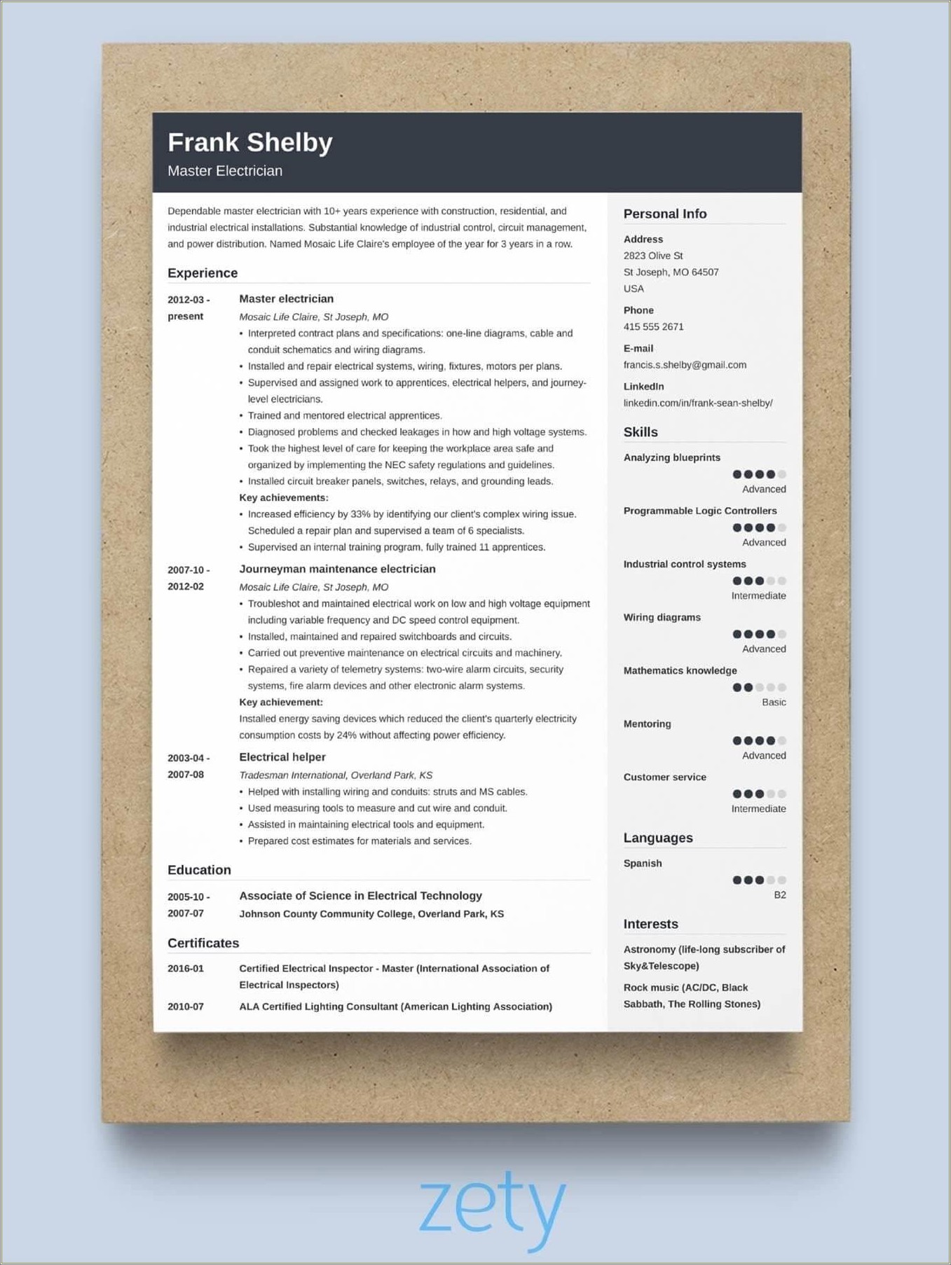 Types Of Resume And Their Examples