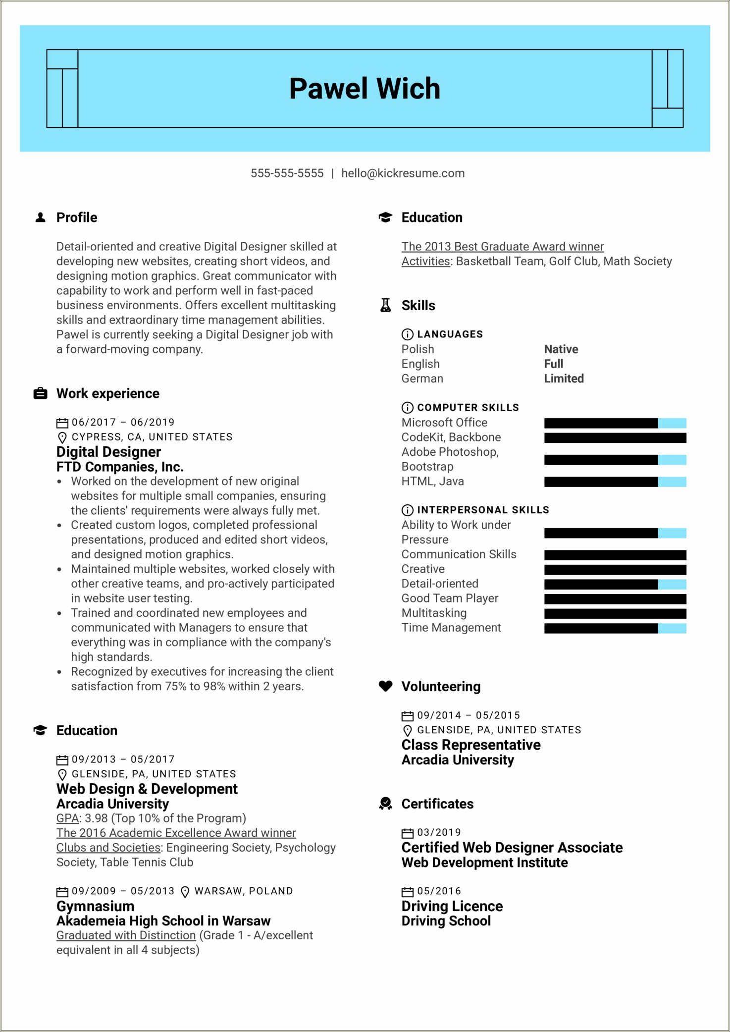 Ui Ux Designer Jobs Resume Example