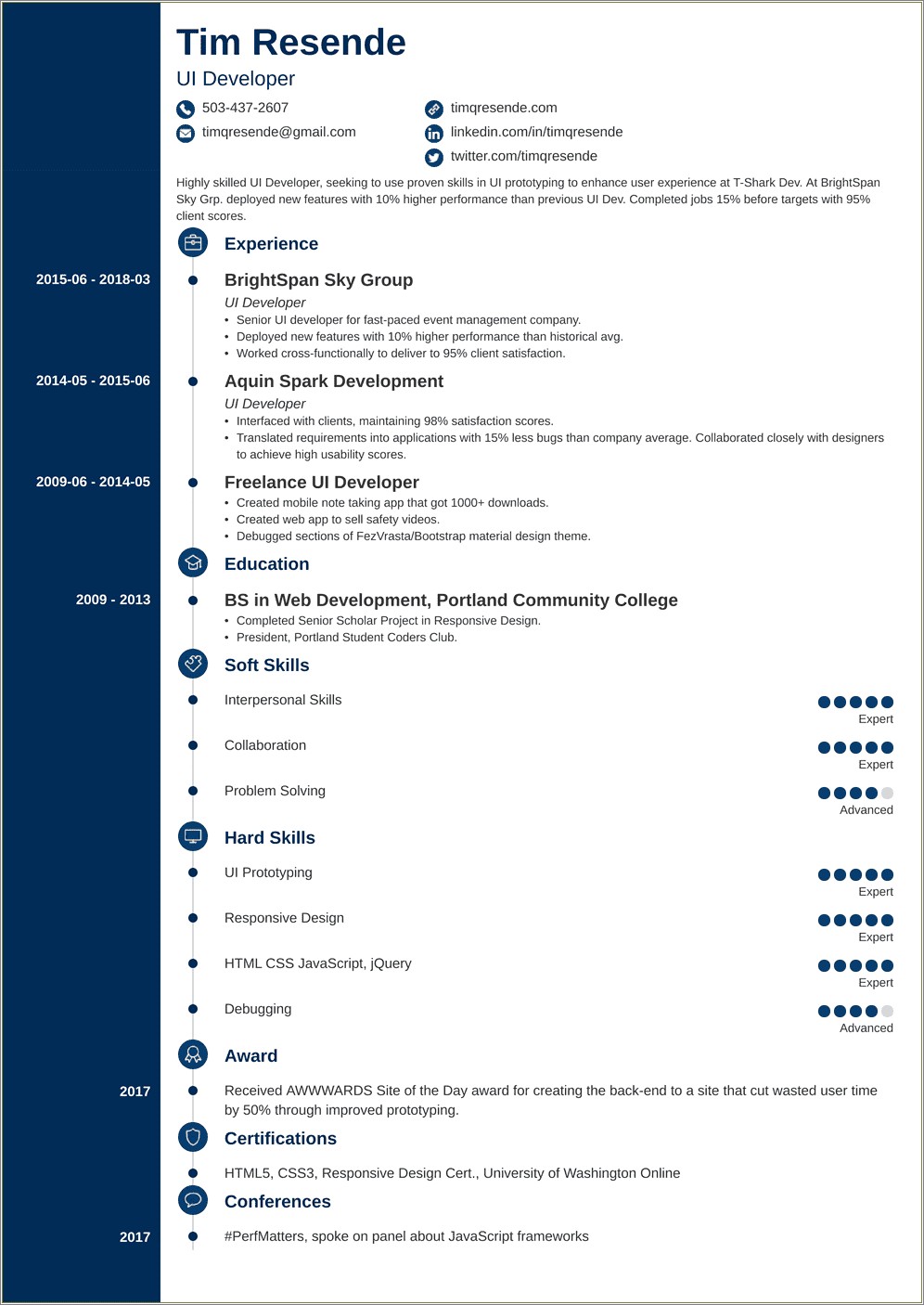 Ui Ux Designer Resume Samples Indeed