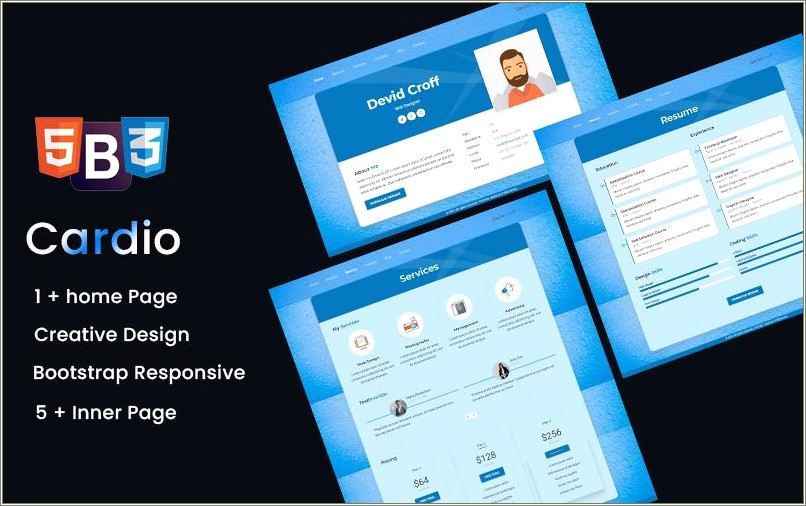 Ukiecard Personal Vcard & Resume Html Template Free Download