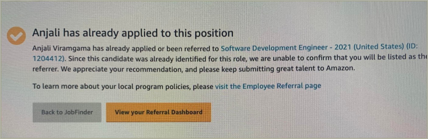 Unable To Upload Resume On Amazon Jobs