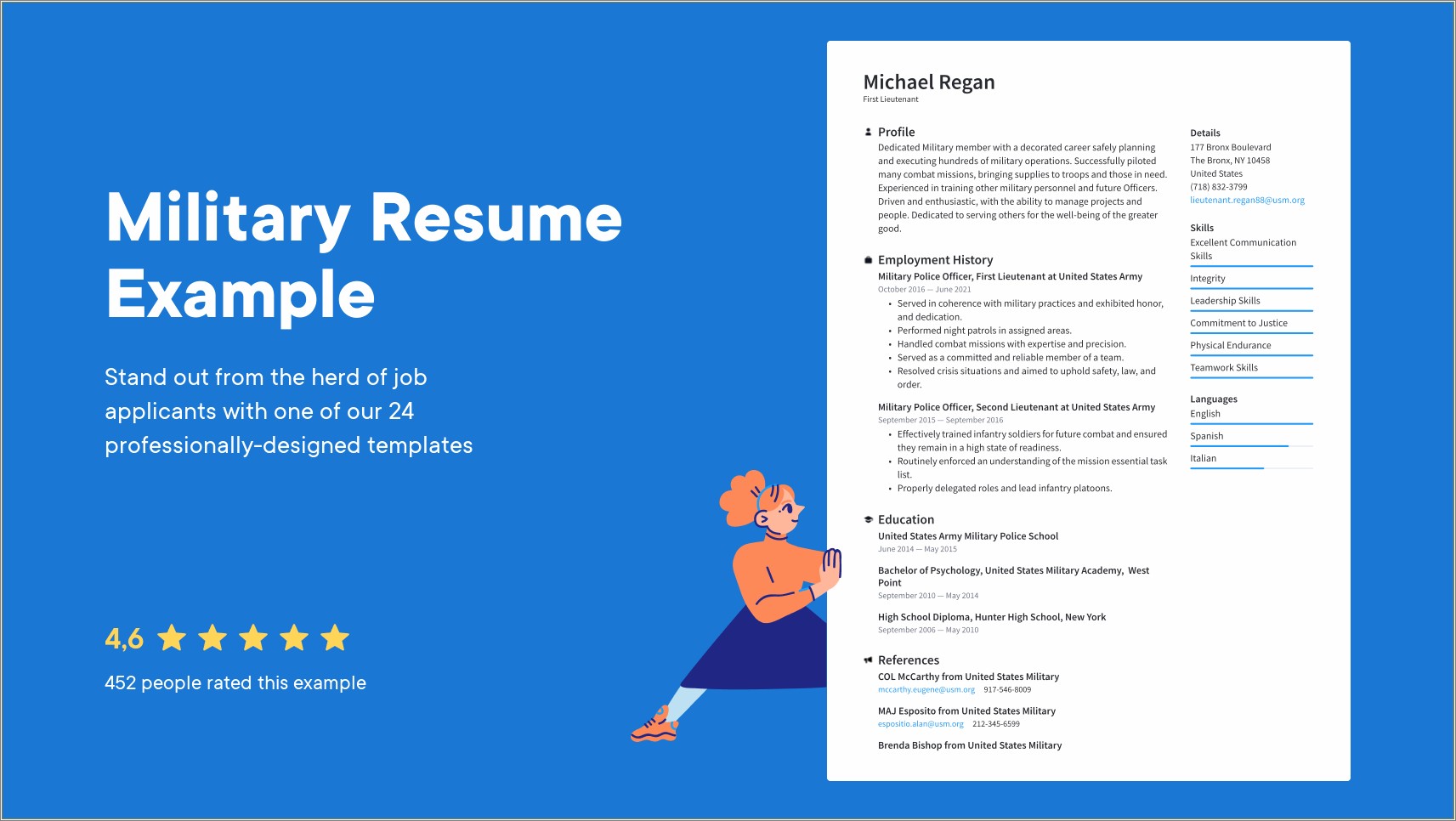 United States Marine Corps Veteran Resume Examples