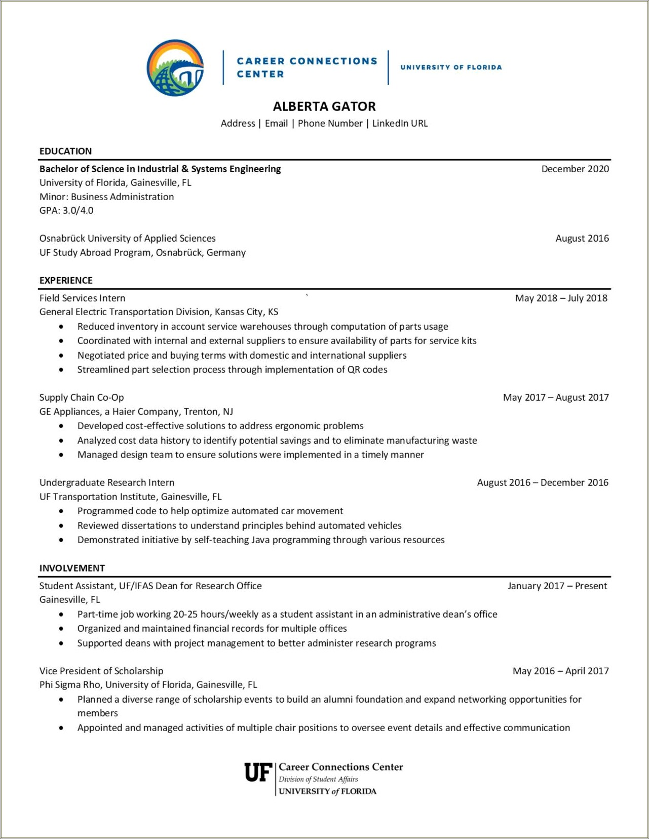 University Of Florida Help With Resumes And Jobs