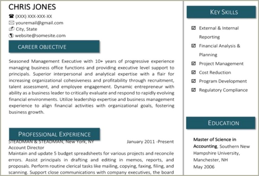 University Of New Hampshire Resume Template