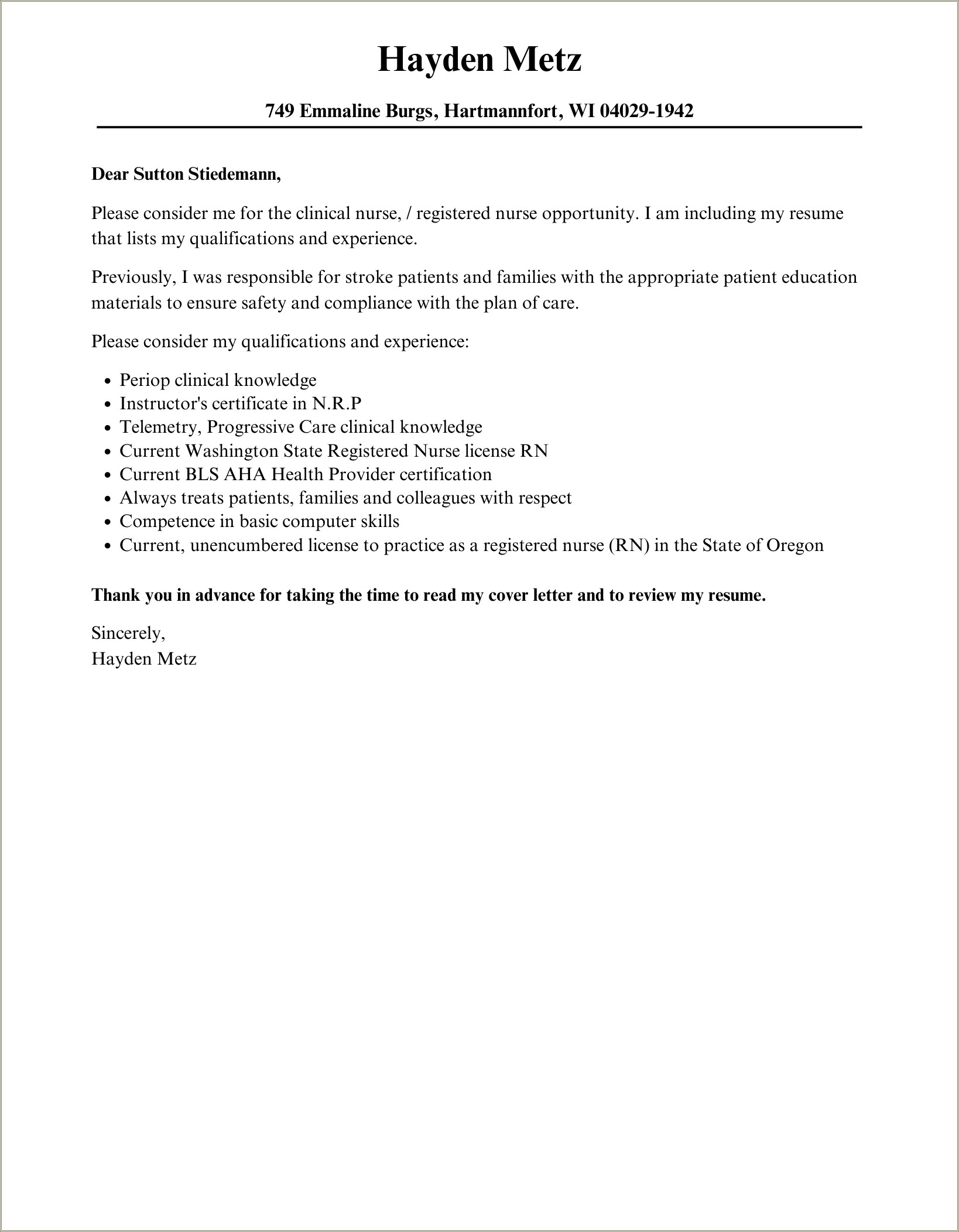 University Of Oregon Resume And Cover Letter Guide