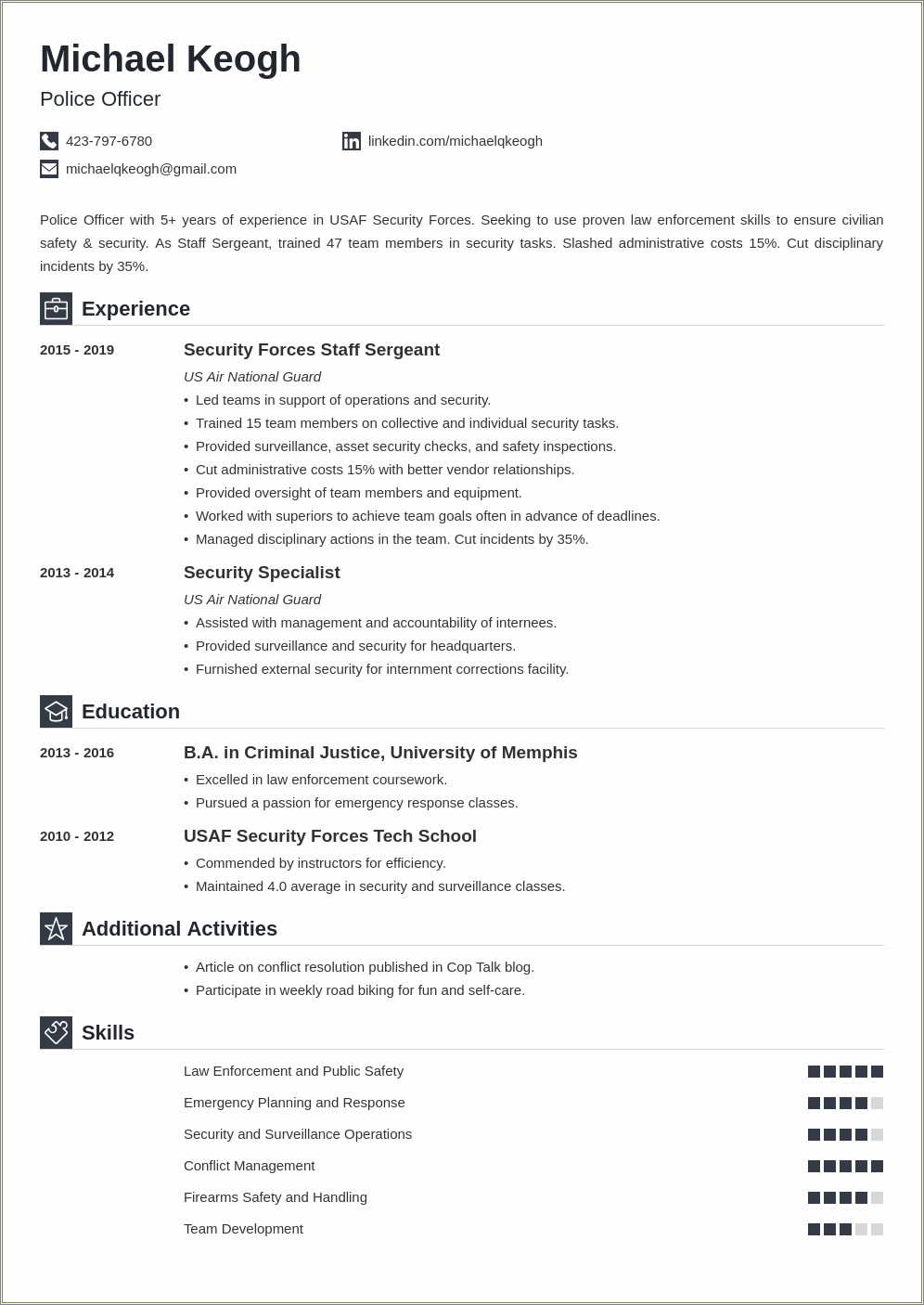 Us Army Veteran Federal Resume Example