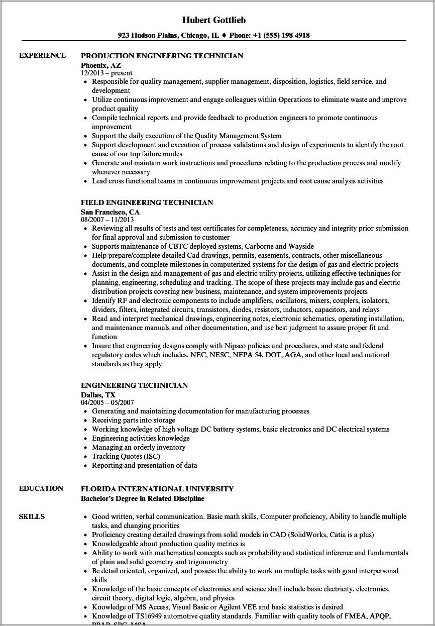 Us Army Weapons Repair Job Skills For Resume