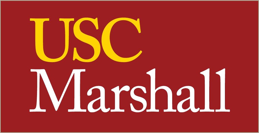 Usc Marshall School Of Business Resume Template