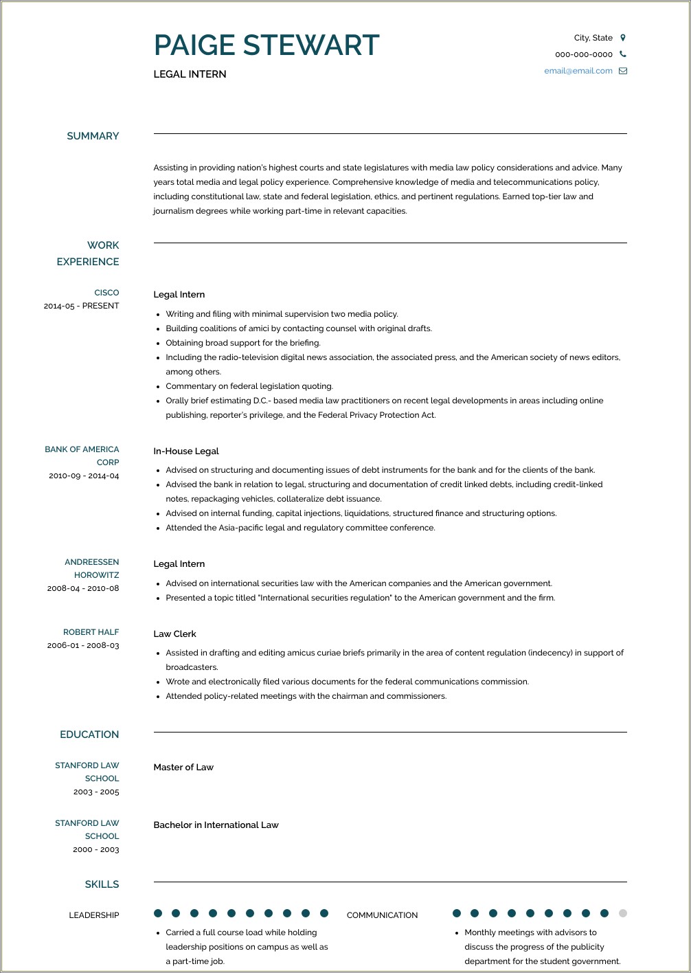 Use Relevant Jobs For Internship Resume