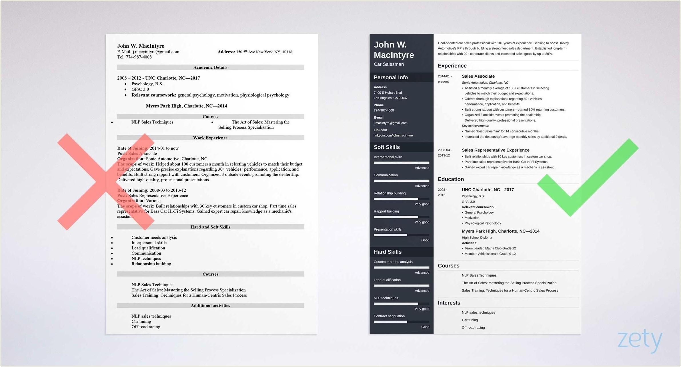 Used Car Dealers Owner Resume Sample