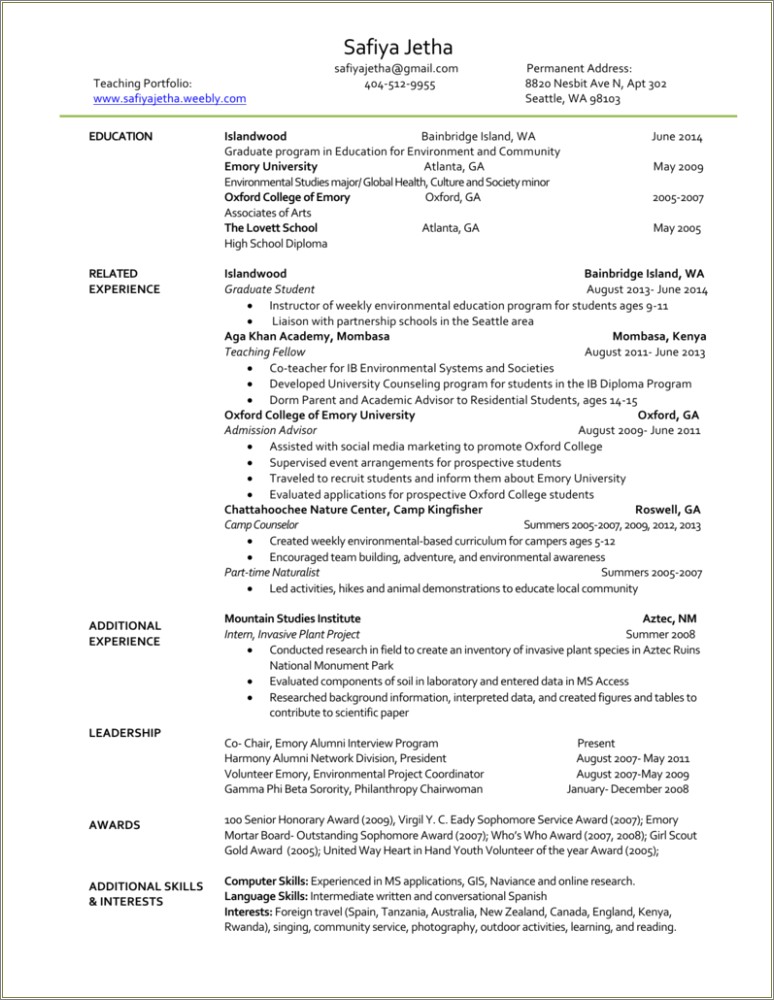 Using Girl Scout Experience On Resume