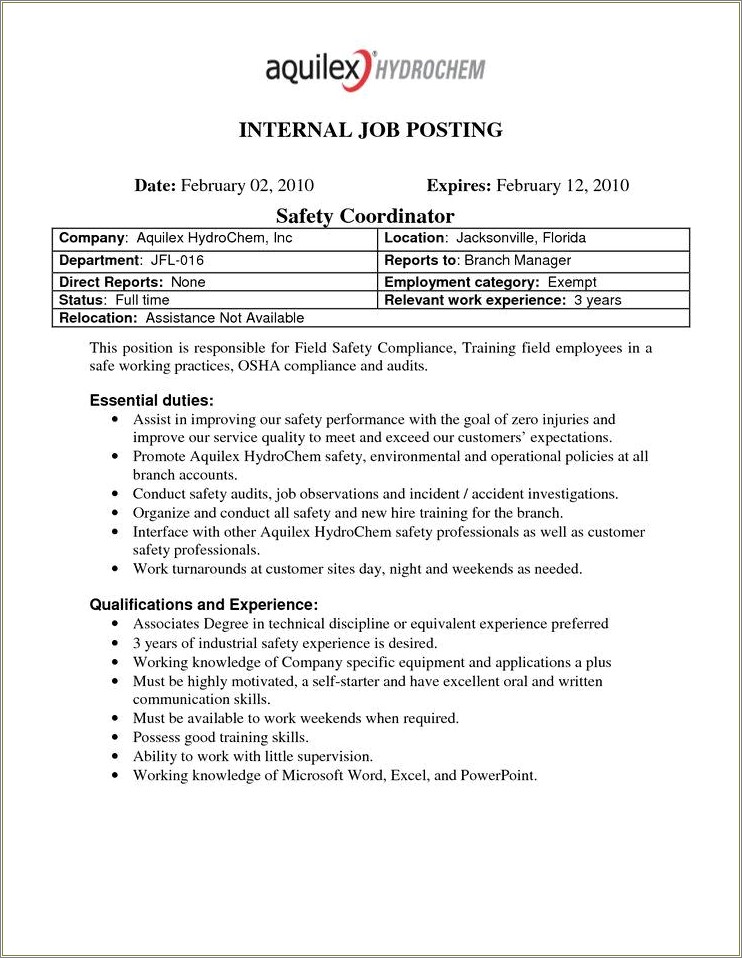 Using Job Posting Requierments In A Resume