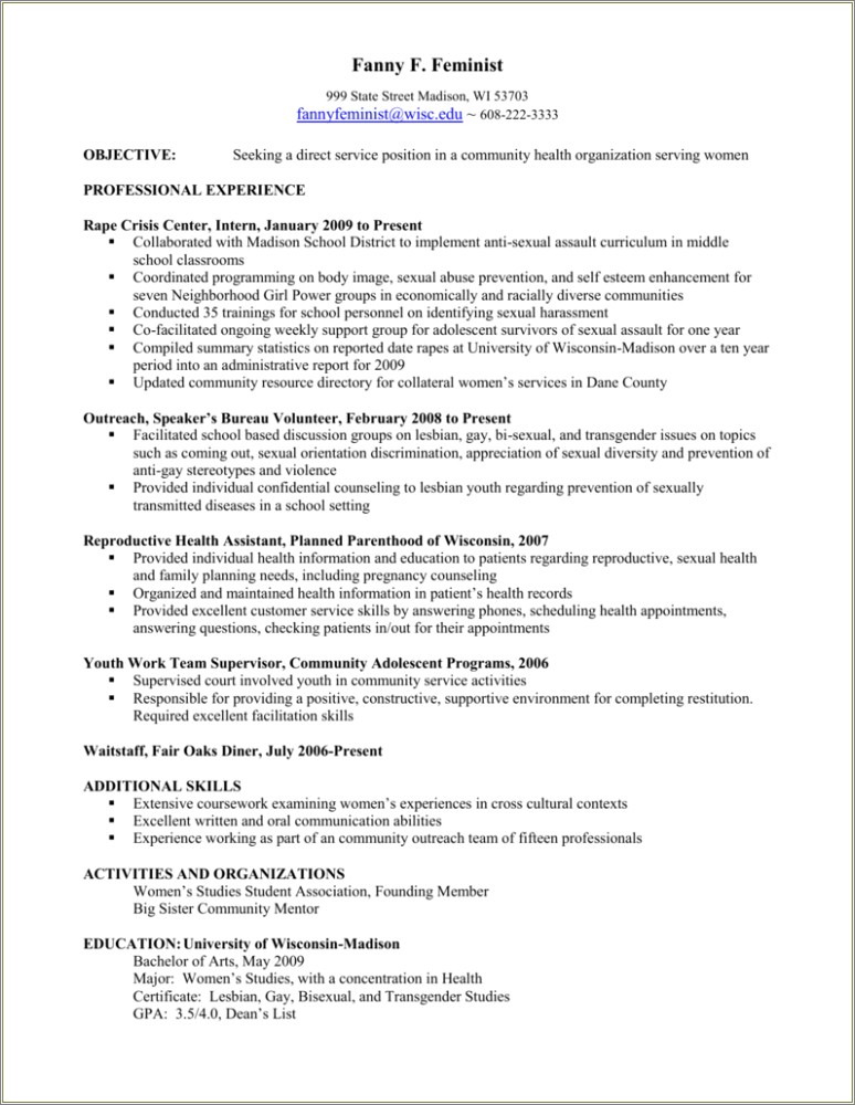 Uw Madison School Of Education Resume