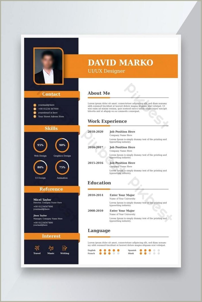 Ux Designer Resume Template Free Download