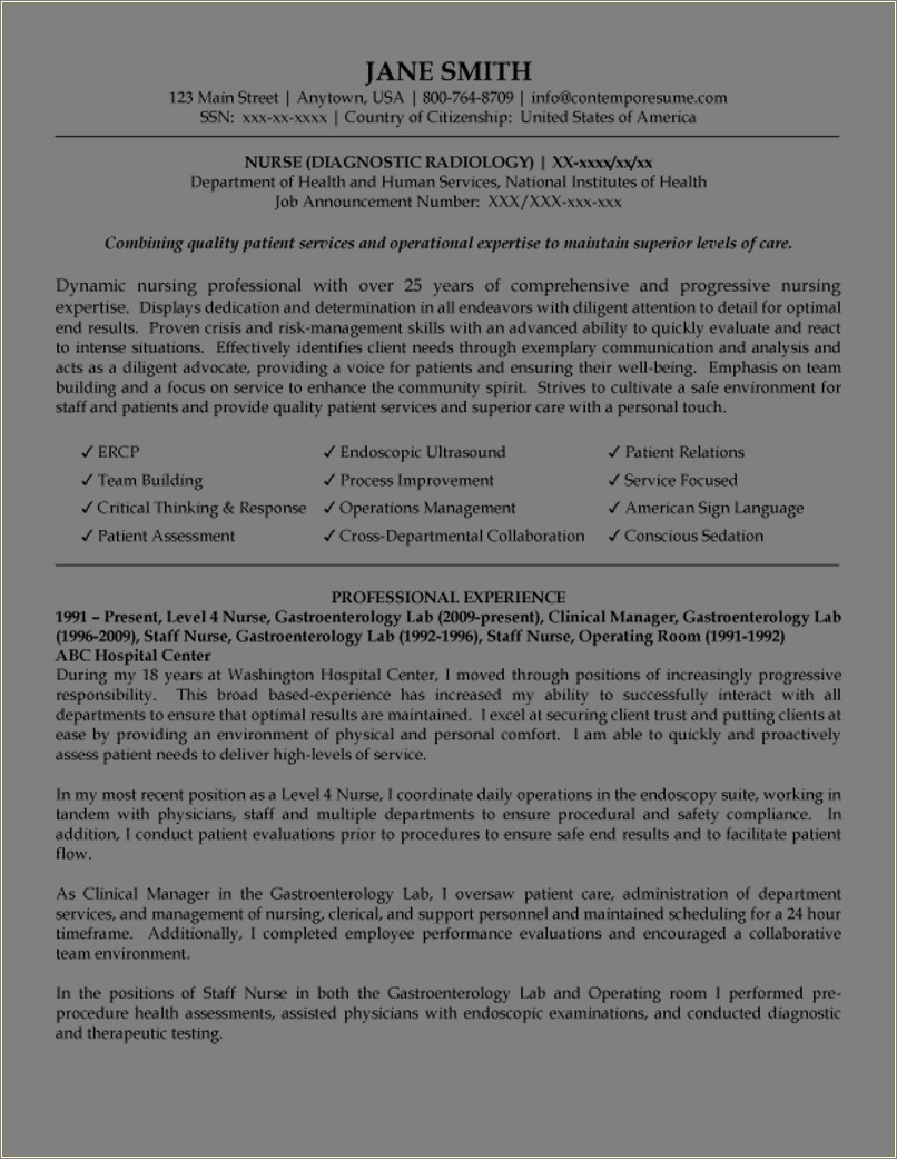 Va Hospital Mri Tech Resume Samples