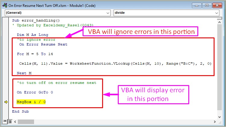 Vb6 On Error Resume Next Not Working