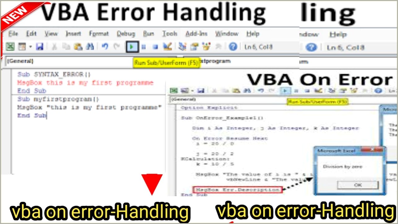 Vba On Error Resume Next Not Working