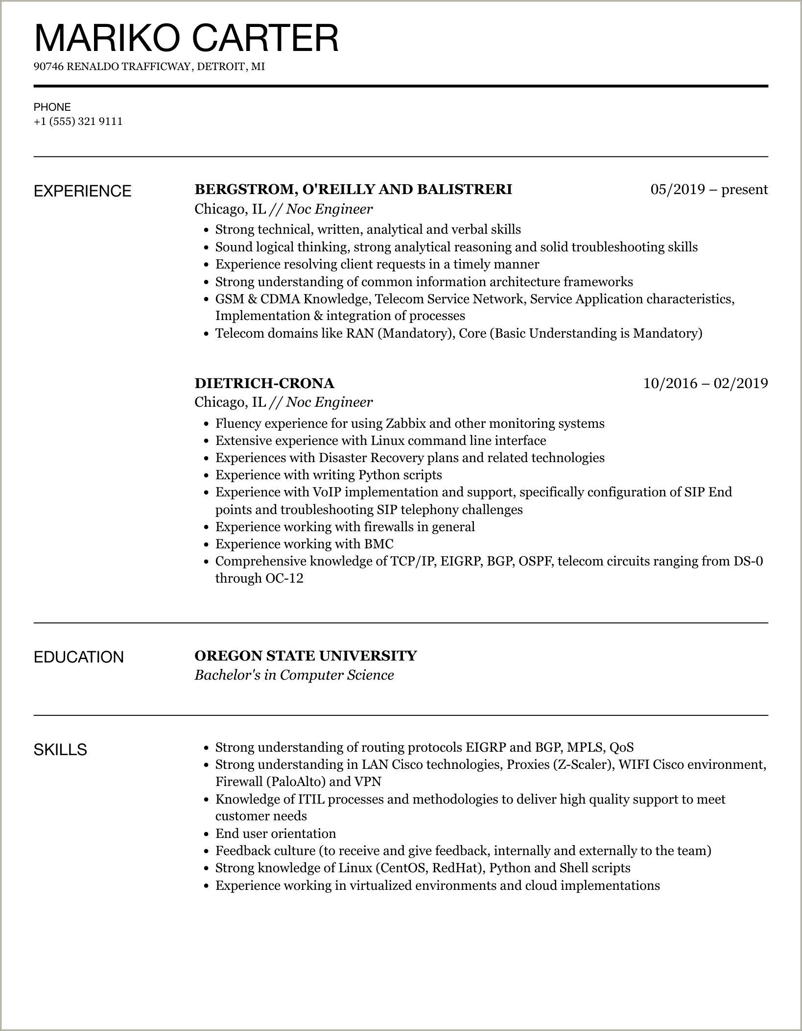 Verizon Customer Service Techniques And Skills For Resume