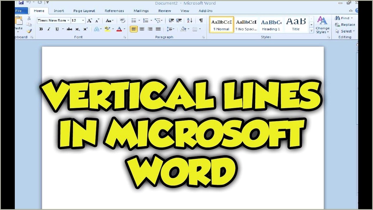 Vertical Line Between Words Resume Microsoft Word