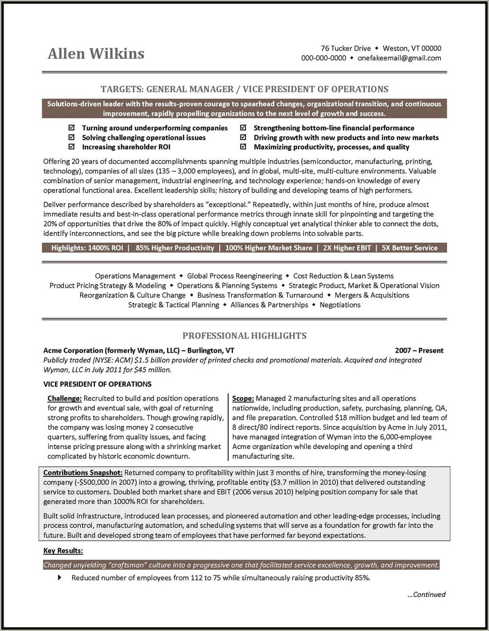 Vice President Of Commercial Closings Resume Examples