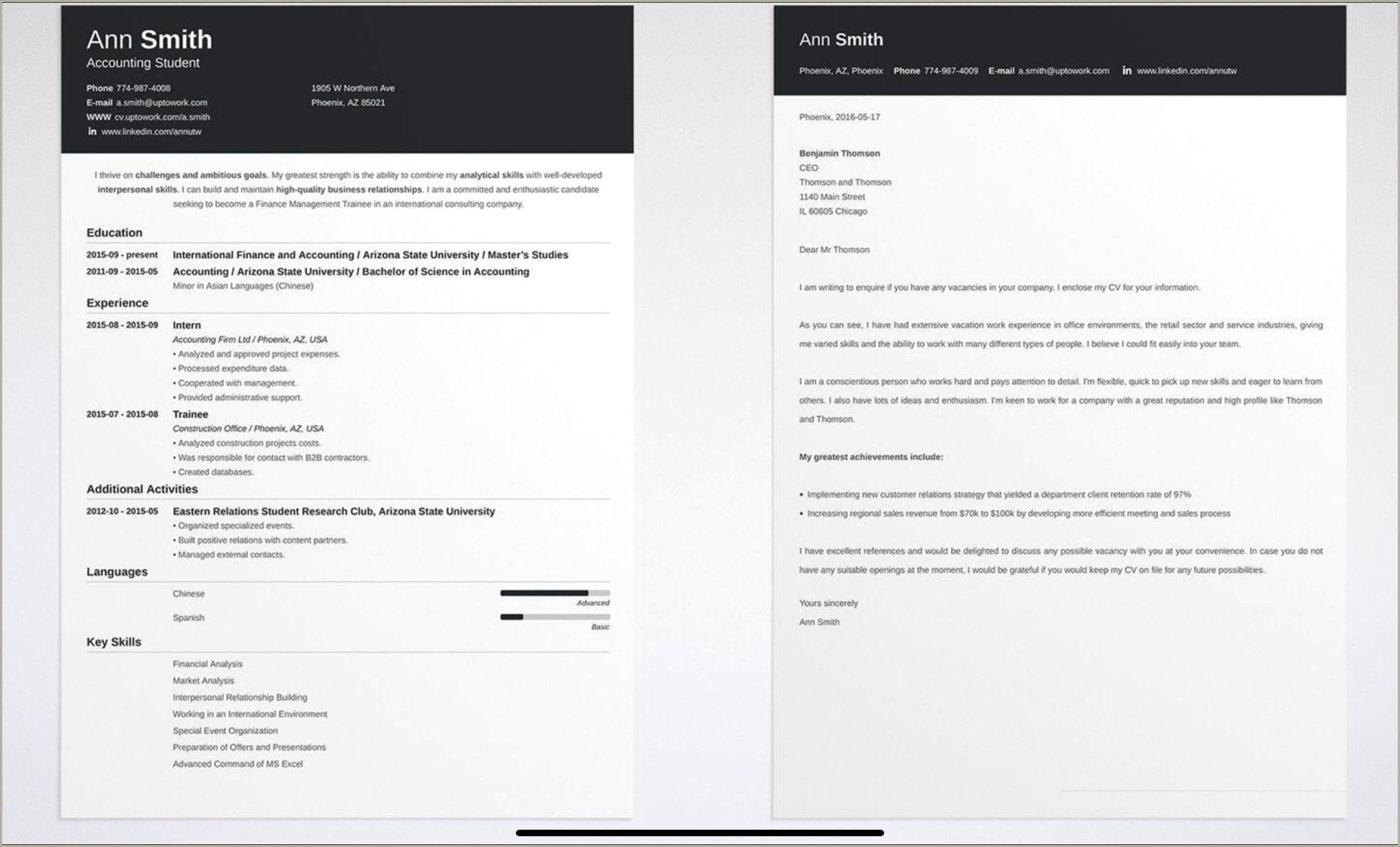 View Finished Examples Of Simple Resumes