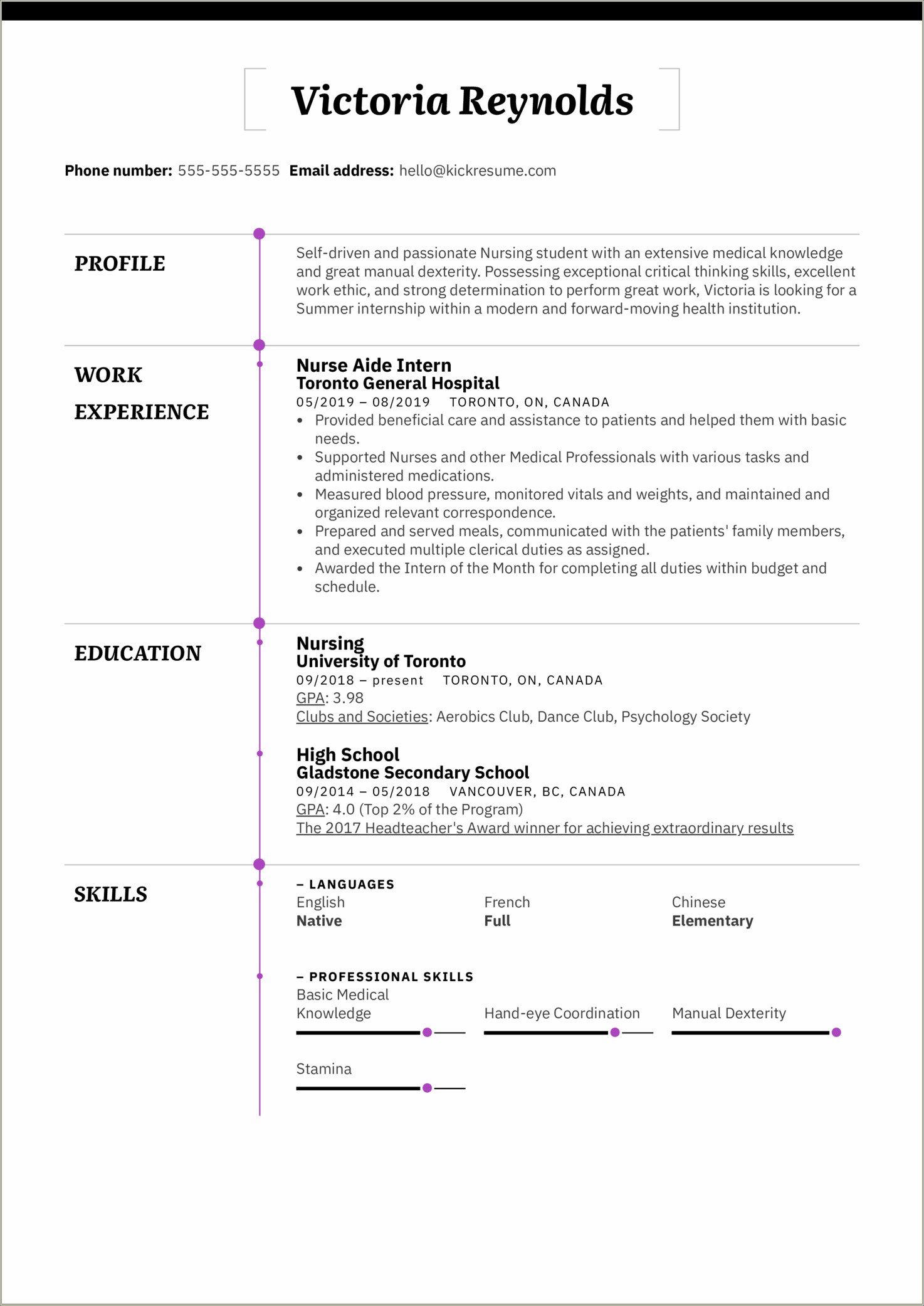 ﻿sample Of New Nursing Student Resume