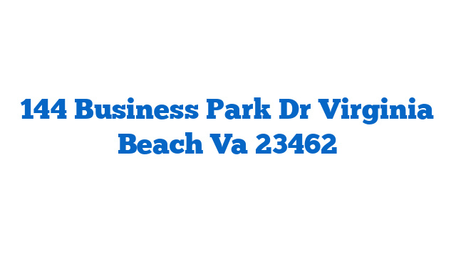 144 Business Park Dr Virginia Beach Va 23462