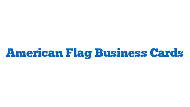 American Flag Business Cards