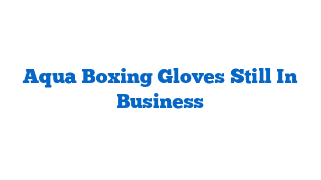 Aqua Boxing Gloves Still In Business