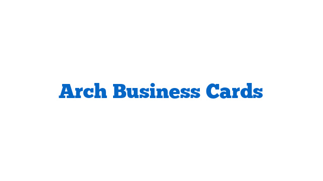 Arch Business Cards