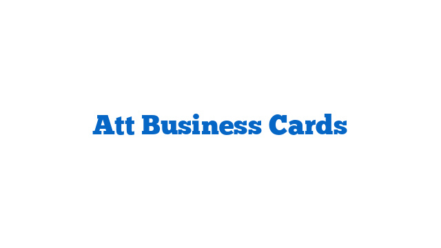 Att Business Cards