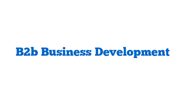 B2b Business Development