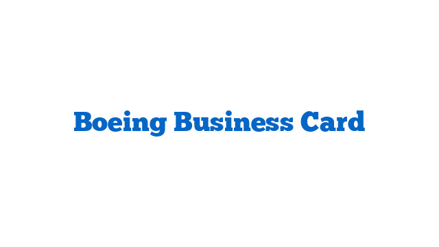 Boeing Business Card