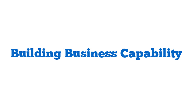 Building Business Capability