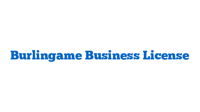 Burlingame Business License