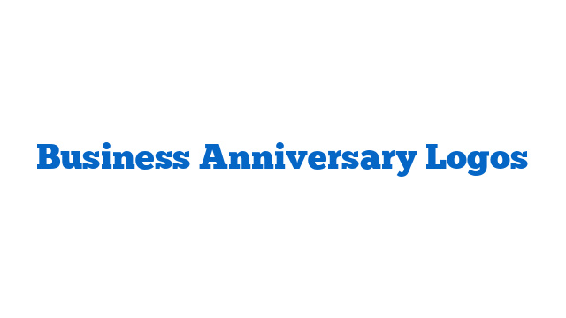 Business Anniversary Logos