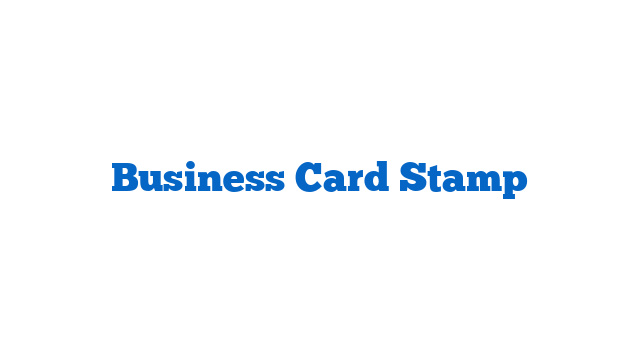 Business Card Stamp