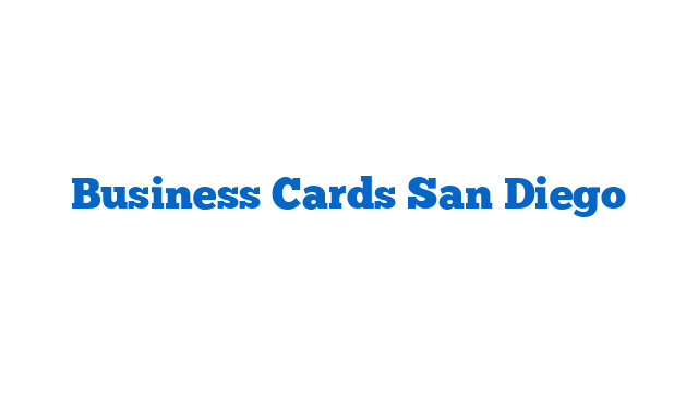 Business Cards San Diego