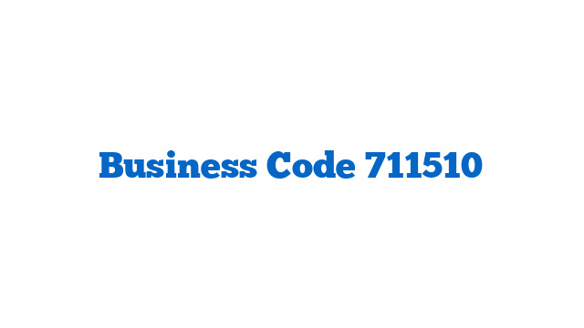 Business Code 711510