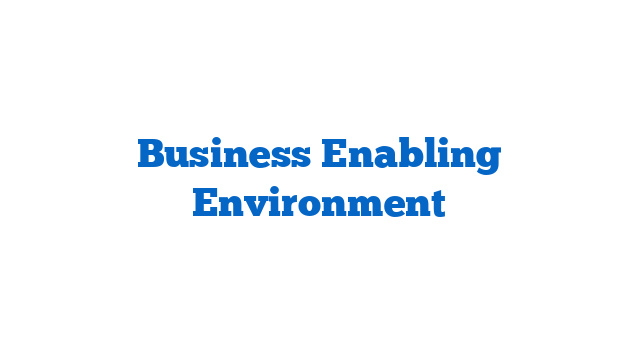 Business Enabling Environment