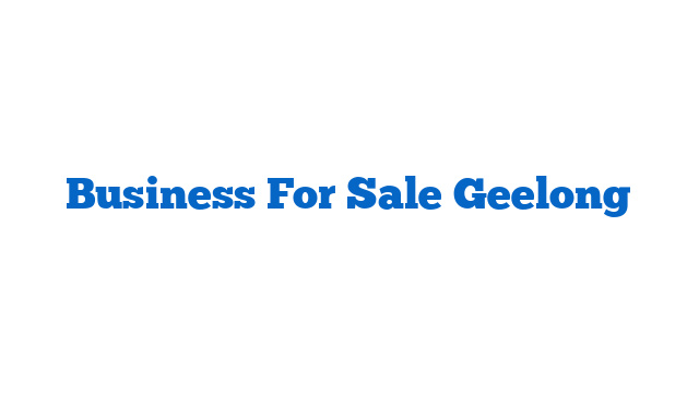 Business For Sale Geelong