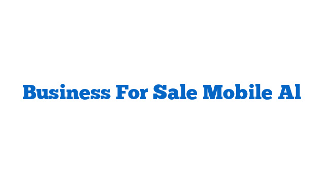 Business For Sale Mobile Al