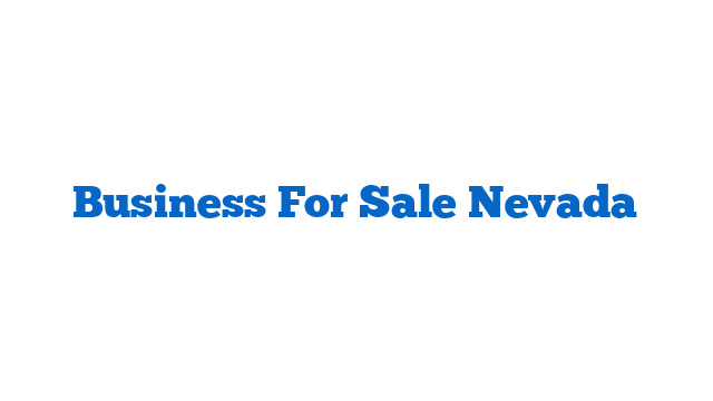 Business For Sale Nevada