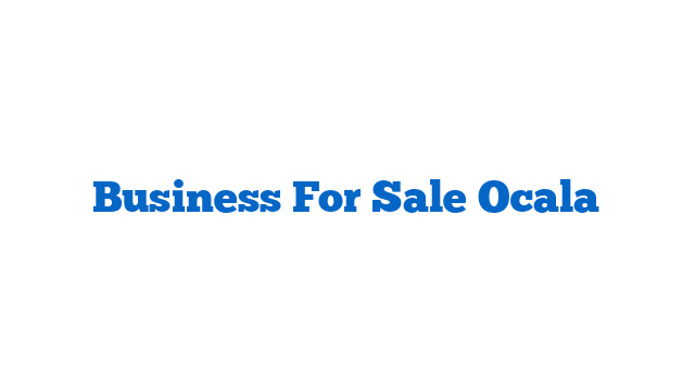 Business For Sale Ocala