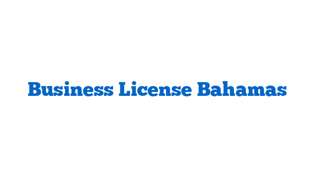 Business License Bahamas