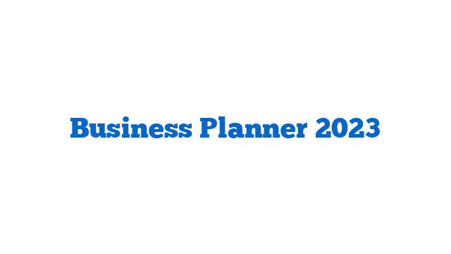 Business Planner 2023